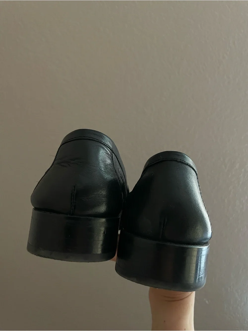 Vince Camuto Calie Black Woven Leather Penny Loafers Size 7.5